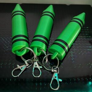 Christmas Crayon Chapstick Holder Keychain by 3D print